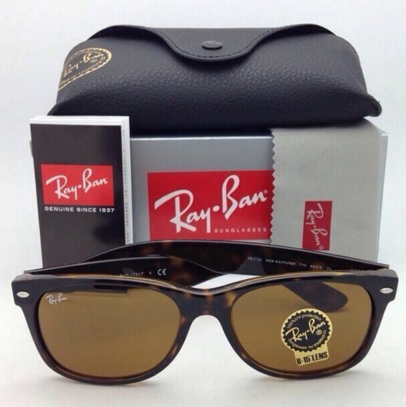 LIKE NEW RayBan Wayfarer RB2140 Tortoise Brown - Picture 3 of 16